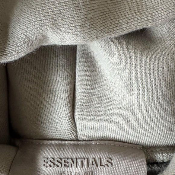 Essentials Fear of God Light Gray Knit Hoodie - Picture 3 of 6